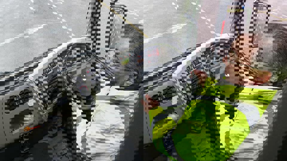 Man inside GTG truck