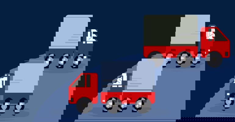 Two trucks illustration