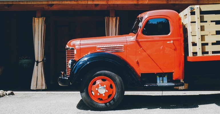 Orange truck